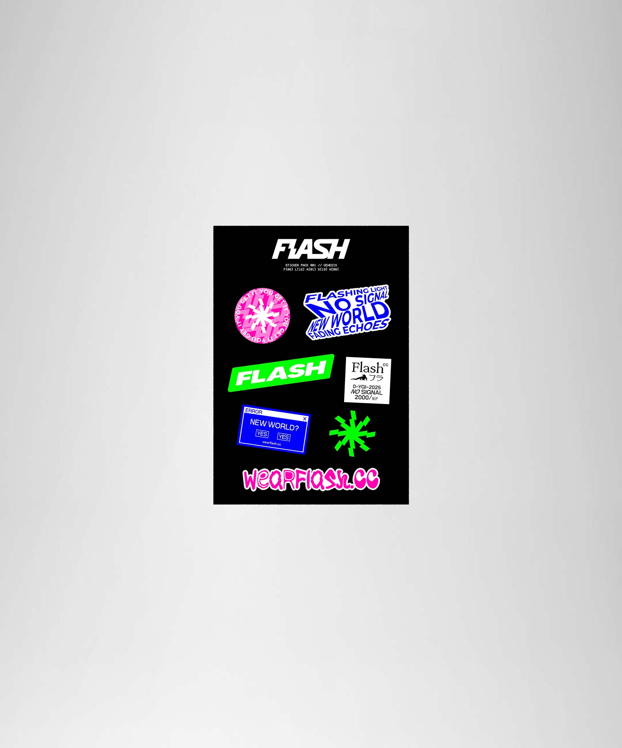 Planche de Stickers Flash